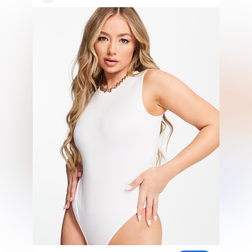 Open Edit Ivory Seamless Bodysuit